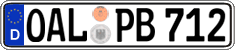 German license plate, Regular plates