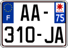 French license plate, SIV (ordinary)