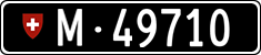 License plate of Switzerland, Military (black)