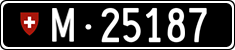 License plate of Switzerland, Military (black)