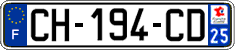 French license plate, SIV (ordinary)