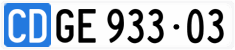 License plate of Switzerland, Diplomatic