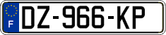 French license plate, SIV (ordinary)