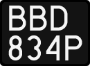 License plates of Poland, 1976 year system