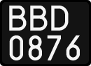 License plates of Poland, 1976 year system