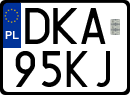 License plates of Poland, Regular car plates