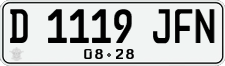 License plate of Indonesia, Regular plates