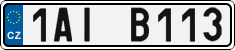 License plate of the Czech Republic, Cars (2001)