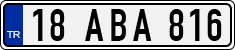 License plate of Turkey, Regular plates