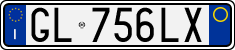 License plate of Italy, Cars (1994 year series)
