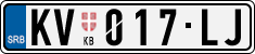 License plate of Serbia, Cars