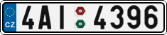 License plate of the Czech Republic, Cars (2001)