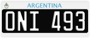 License plate of Argentina, Cars (1995, ABC 123)