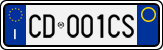 License plate of Italy, Cars (1994 year series)