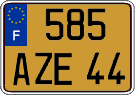 French license plate, FNI