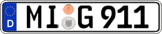 German license plate, Regular plates