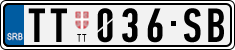 License plate of Serbia, Cars