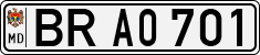 License plate of Moldova, Cars (1992)