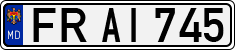 License plate of Moldova, Cars (1992)