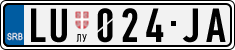 License plate of Serbia, Cars
