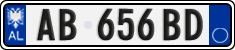 License plate of Albania, Cars (2011)