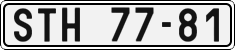 License plate of the Czech Republic, Cars (1960)
