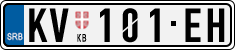 License plate of Serbia, Cars
