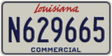 Louisiana, Commercial vehicles (A123456)