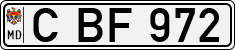 License plate of Moldova, Cars (1992)