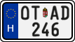 license plates of Hungary, Oldtimers (2022)