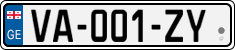 License plate of Georgia, Cars (2014)