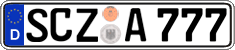 German license plate, Regular plates