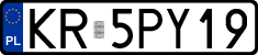 License plates of Poland, Regular car plates