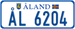 License plate of Åland, Cars (ÅL 12345)