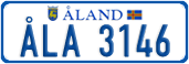 License plate of Åland, Cars (ÅLA 1234)