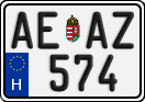 license plates of Hungary, Regular plates (2022)