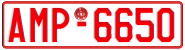 License plate of Greece, Tax-exempt vehicles