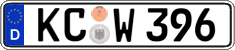 German license plate, Regular plates