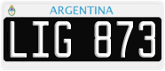 License plate of Argentina, Cars (1995, ABC 123)