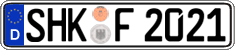 German license plate, Regular plates