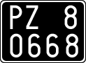 License plate of Italy, Cars (1927 year series)