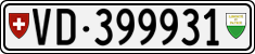 License plate of Switzerland, Cars