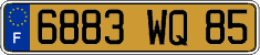 French license plate, FNI