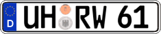 German license plate, Regular plates