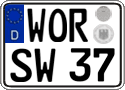 German license plate, Regular plates