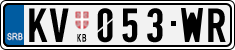 License plate of Serbia, Cars