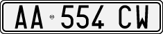License plate of Italy, Cars (1994 year series)
