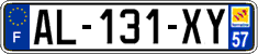 French license plate, SIV (ordinary)