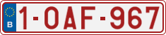 License plate of Belgium, Regular plates (2010)