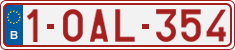 License plate of Belgium, Regular plates (2010)